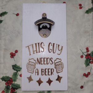 Handcrafted Magnetic bottle opener. Custom Laser engraved.