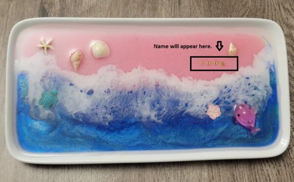 OCEAN ART CERAMIC DISH - PINK SAND - LARGE - Image 3