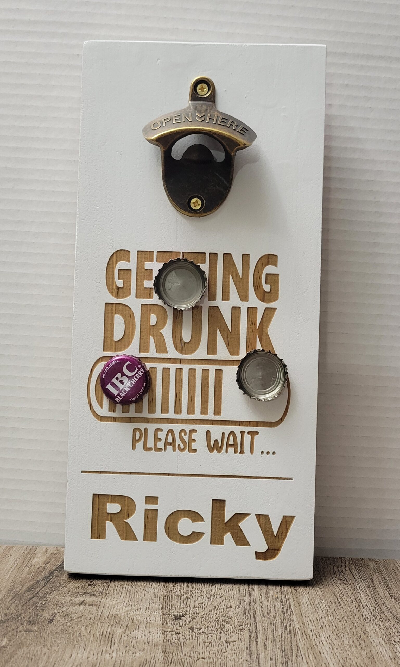 PERSONALIZED BOTTLE OPENER MAGNETIC "Getting Drunk. Please Wait..." - Image 4